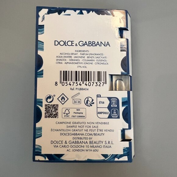Dolce & Gabbana Light Blue Capri In Love Eau De Parfum 1.5ml Sample Spray - Picture 3 of 3